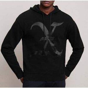 John Varvatos USA  Black X Hoodie in Cotton NWT Size Small